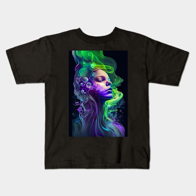 Fluid Woman Kids T-Shirt by Legendary T-Shirts